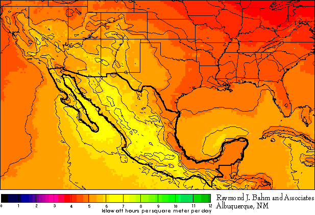 mapa de radiacion solar